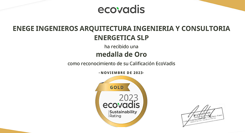 Medalla Ecovadis NG Ingenieros